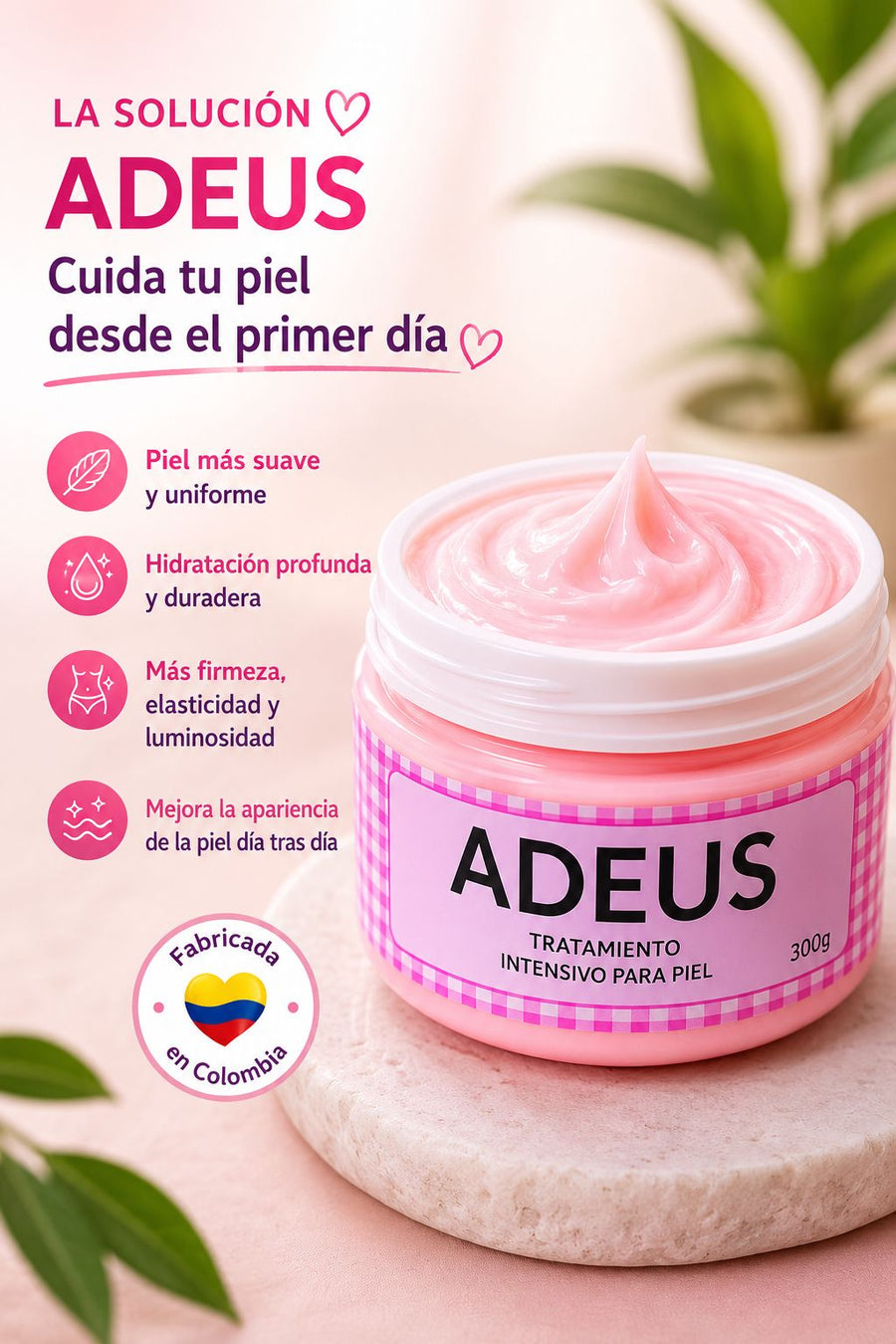 La solución: ADEUS cuida tu piel desde el primer día